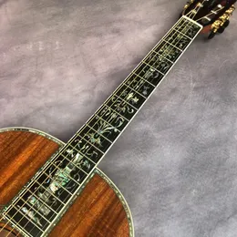 Luxury Black Finger Abalone Shell Mosaic Kona Acoustic Luxury Black Finger Abalone Shell Mosaic Kona Acoustic