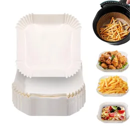 Bowls Special Paper For Air Fryer Household Baking Oil Circular Barbecue Absorbing Square Tray Silicone