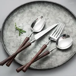 Dinnerware Sets European Style Household Tableware Western Breakfast Dessert Spoon Cake Knife Couverts De Table Kitchen Supplies