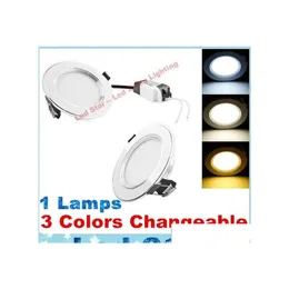 LED لوحة أضواء 3 ألوان في 1 مصباح 3W 5W 9W 9W 12W TRA