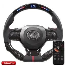 Real Carbon Fiber Steering Wheel for Lexus CT ES IS GS LS NX RX ES200 ES300 ES350 LED Performance