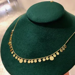 Kedjor Rund halsband Solid Real Gold Jewelry 18K AU750 Anpassa kvinnliga Ruby Party Gift Fashion Fine Jewelrychains