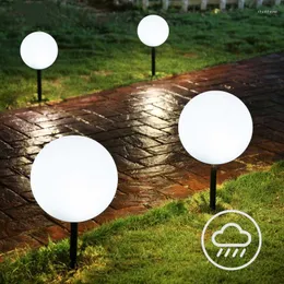 Garden Light Ball RGB يتغير مع التحكم عن بُعد مصابيح Maorb Lawn Lamps لبراءة ساحة المسار في الهواء الطلق