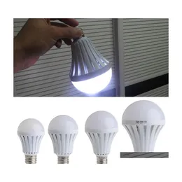 LED -gl￶dlampor E27 LEB Ljus BBS Intelligent laddningsbar n￶dsituation BB -lampa SMD 5730 5W/7W/9W/12W -lampor Drop Delivery Lighting OT1CF