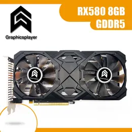 그래픽 플레이어 8GB 그래픽 카드 RX 580 시리즈 256 비트 2048s GDDR5 8GB 비디오 카드 AMD RX 용 비디오