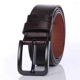 Belts TJ-TingJun Genuine Leather Luxury Strap Male For Men Fashion Classice Vintage Pin Buckle Belt High Quality C323