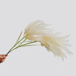 Decorative Flowers 104 Cm 2 Head Reed Artificial Plants Home Decoration Accessories Wedding Background Flower Arrangement Grass