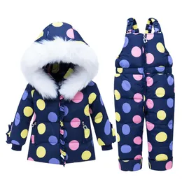 Mantel Baby Winter Kleidung Set -30 Grad 2023 Kinder Ente Unten Jacke Mädchen Kleidung Jungen Mantel Parka Kinder Ski schnee Tragen