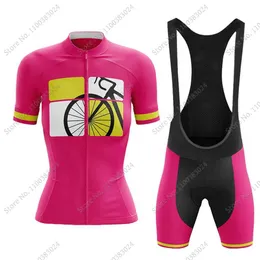 2022年女性ライドフリーリーサイクリングジャージーセットピンクサイクリング衣料品バイクシャツスーツ自転車ビブショートパンツMTB Maillot Cyclisme