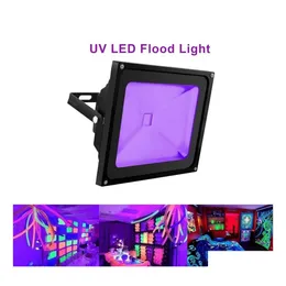 Floodlights Uv Light Blacklight High Power 10W 20W 30W Led Floodlight Waterproof For Party Supplies Neon Glow In The Dark Fishing Aq Ot9E8