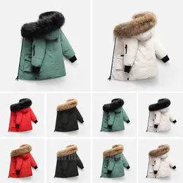 2023kids 디자이너 다운 겨울 자켓 소년 소녀 아기 외부 복사 재킷 배지 두꺼운 따뜻한 아웃복 코트 어린이 파카 패션 클래식