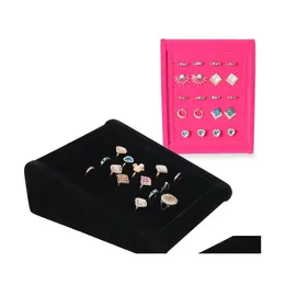 Jewelry Stand Earrings Rings Display Fl Veet Rack Showing Stands Storage Different Colors Show Shelf Drop Delivery Packaging Dhh1W