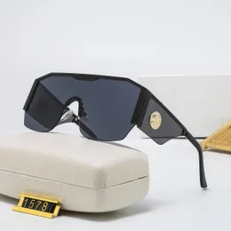 mens Goggle rimless sunglasses polaroid designs One-piece lens glasses frame senior Eyewear Vintage Metal model Sun Glasses With Box