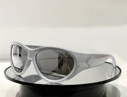 0158 Swift Round Shield Solglasögon för kvinnor Silver Mirror Sun Glasses Sonnenbrille Shades Designer Solglasögon GAFAS DE SOL UV400 SKYDDSGÅGARE MED BOX