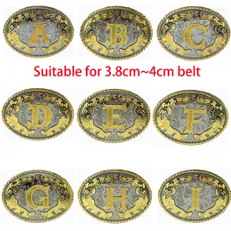 Bältesguldmönster Alfabetet Buckle Men's Fashion Design Business Lämplig för 3,8-4 cm Cowhide Belt-tillbehör