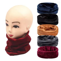 Scarves Keep Warm Windproof Neck Cover Cervical Protector Thermal Warmer Golden Velvet Scarf Autumn Winter