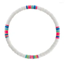Strand pärlstav strängar kvinnor armband mode kombination färg polymer lera handled smycken boho armband gåva till vän par