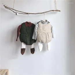 Giyim Setleri Bebek Snowsuit Sleeveless Kış Romper Kalın Kızlar Giysileri Set Kıyafet Çocuk Tulum ve Çocuklar İçin Pantolon