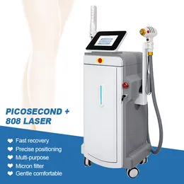 2in1 Portable 808 Diode Laser Hair Removal Machine Picosecond Freckles Pico Tattoo Removal Carbon Peeling Device