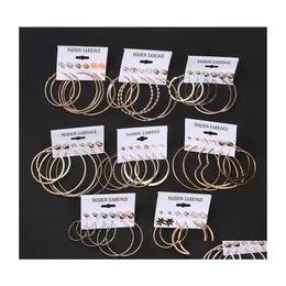 Orecchini pendenti a cerchio con lampadario per le donne Moda oro rotondo cerchio Orecchini grandi Pendientes Gioielli da sposa Regalo Dhs C51Fz Drop Dhlto