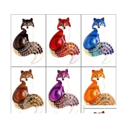 Pinos broches de broche fofo liga shinestone animal cor de casaco acessórios para amigos para amigos 426 h1 jóias de entrega de gota dhfvo