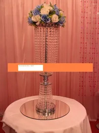 Dekorativa blommor Bröllop Blommet Metal Stand Holder Party Stage Decor Crystal Road Lead Props / Table Event