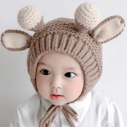 Hair Accessories Cute Cartoon Big Ears Baby Hat Winter Thick Warm Knitted Ear Kids Children Has For Boy Girl Enfant Boys Girls Beanie Cap