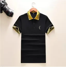 T-shirt da uomo T-shirt Polo Cartoon 100% cotone manica corta Camicie colletto alla coreana Camicie maschili M-3XL # 18