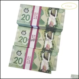 Nowate Games Prop Cad Game Pieniądze 5/10/20/100 Kopiuj Canadian Dollar Canada Banknotes Fałszywe notatki filmy rekwizyty upuszczanie dostawy