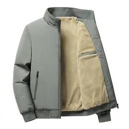 Herrjackor Men Winter Bomber Fleece Zipper Coats Jaqueta Masculina Warm Fashion Slim Parka Baseball Casual 230130