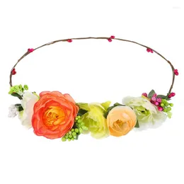 Fiori decorativi 10 pz/lotto Copricapo da donna Grandi accessori per capelli Hairbands fiore rosa tè per copricapo da sposa