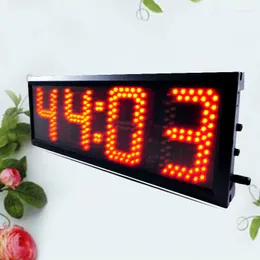 Zegary ścienne Wysokie wysokiej jakości półcyfrowe 4-cyfrowe 5-calowe pełne czerwone wyświetlacz LED Digital zegar czcionka Duża zdalna liczba jednoosobowych timer
