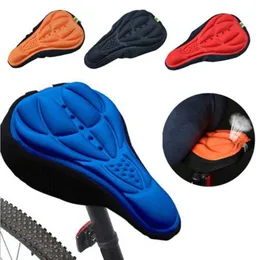 Cykel sadlar 3D Bekväm mjuk sile Cover Gel Pad Breattable Thicked Foam Bicycle Seat MTB Cykeltillbehör 0130