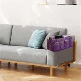 Förvaringspåsar 5 färg armstöd sundries arrangör cup hållare soffa fåtölj hängande utrymme spara väska för små apparater