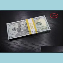 Funny Toys Replica Us Fake Money Kids Play Toy Or Family Game Paper Copy Banknote 100Pcs/Pack Drop Delivery Gifts Novelty Gag Dh51RGO4Z