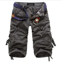 Männer Shorts Sommer Armee Militär Arbeit Casual Bermuda Lose Cargo Männer Mode Insgesamt Hosen KEIN GÜRTEL 230130