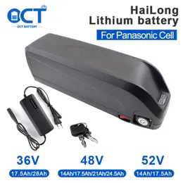 Hailong Downtube E-cykelbatteri Box 1500W Batterie Li-ion 18650 Panasonic 48V Electric Bicycle Battery BMS 40A BBS02 BBS03 BBSHD