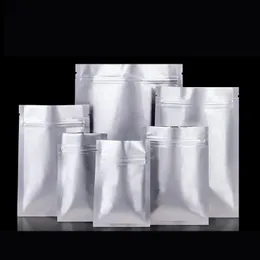 Matowa torba z możliwością wielokrotnego zamykania folia aluminiowa opakowanie z zamkiem błyskawicznym etui 200 sztuk/partia torba do przechowywania żywności herbata przekąski długoterminowe opakowanie torba z folii mylarowej