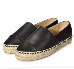 2023 Spring Autumn Fashion Women Espadrilles Shoes Woman Casual Loafers Real Genuine Leather Styles Flat Slip-On Platform Dress Shoe With Box Size 34--42