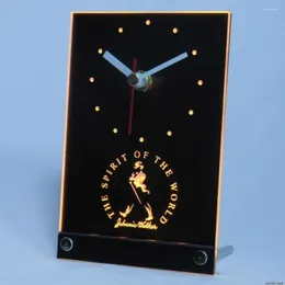 Duvar Saatleri TNC0125 Johnnie Walker 3D LED masa masası saati