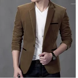 Men's Suits Velvet Mens Fashion Brand Blazer British's Style Casual Slim Fit Suit Jacket Male Blazers Men Coat For Only