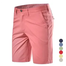Men's Shorts Man Summer Cotton Middle Waist Male Luxury Casual Business Men Printed Beach Stretch Chino Classic Fit Short Homme 230130