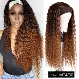 Parrucche sintetiche Meepo Water Wave Ice Headband per donne nere 28inch70 cm Wig Wig Full Wig Full Machine Made Kend22