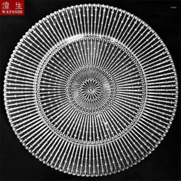 Plates Wand Design Glass Charger Plate Show Tray Decorative Salad Fruit Steak Wedding Dinner Main Round Dish Tableware Display