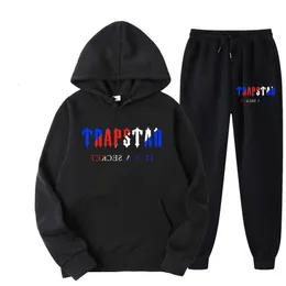Men's Tracksuits Tracksuit Trapstar Brand Printed Sportswear 16 Color Warm Two Piece Loose Hoodie Sweatshirt and Pants Set Kapp 230130