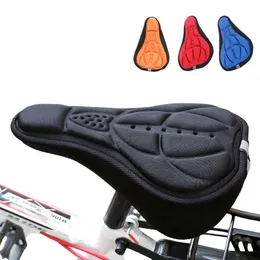 Saddles Mountain 3D Saddle Cover Thick Breathable Super Soft Cushion Sile Sponge Gel Bike Seat Bicycle Accessories 0130