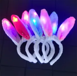 Pluche Konijn Bunny Oren Hoofdband LED Gloeiende Haarband Neon Party Gift Cosplay Bruiloft Verjaardag Lichtgevende Festival DF009