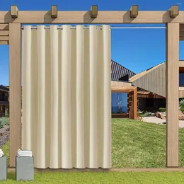 Gardin utomhus gardiner vattentät termisk isolerad panel glidflikar topp utanför blackout uteplats för veranda