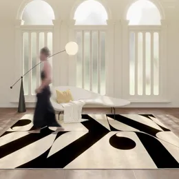 Carpets Modern Minimalist IG Line Large Area Living Room Carpet Light Luxury Bedroom Design High Quality Soft Furry Imitation Mink Rugs