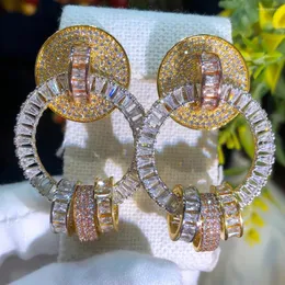 Ohrstecker Siscathy Fashion Statement Geometrie Kreise Tropfenohrring Für Frauen Hochzeit Party Dubai Brautschmuck Boucle